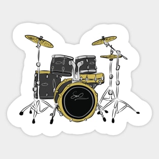 The drum kit Sticker